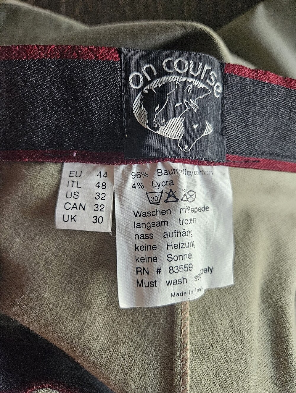 Like New On Course Riding Breeches - Picture 3 of 3